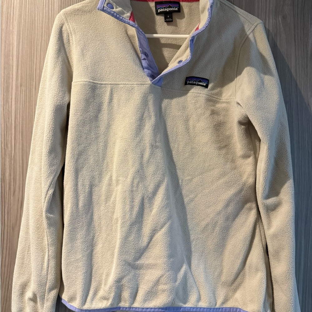 Patagonia women's fleece in Cream